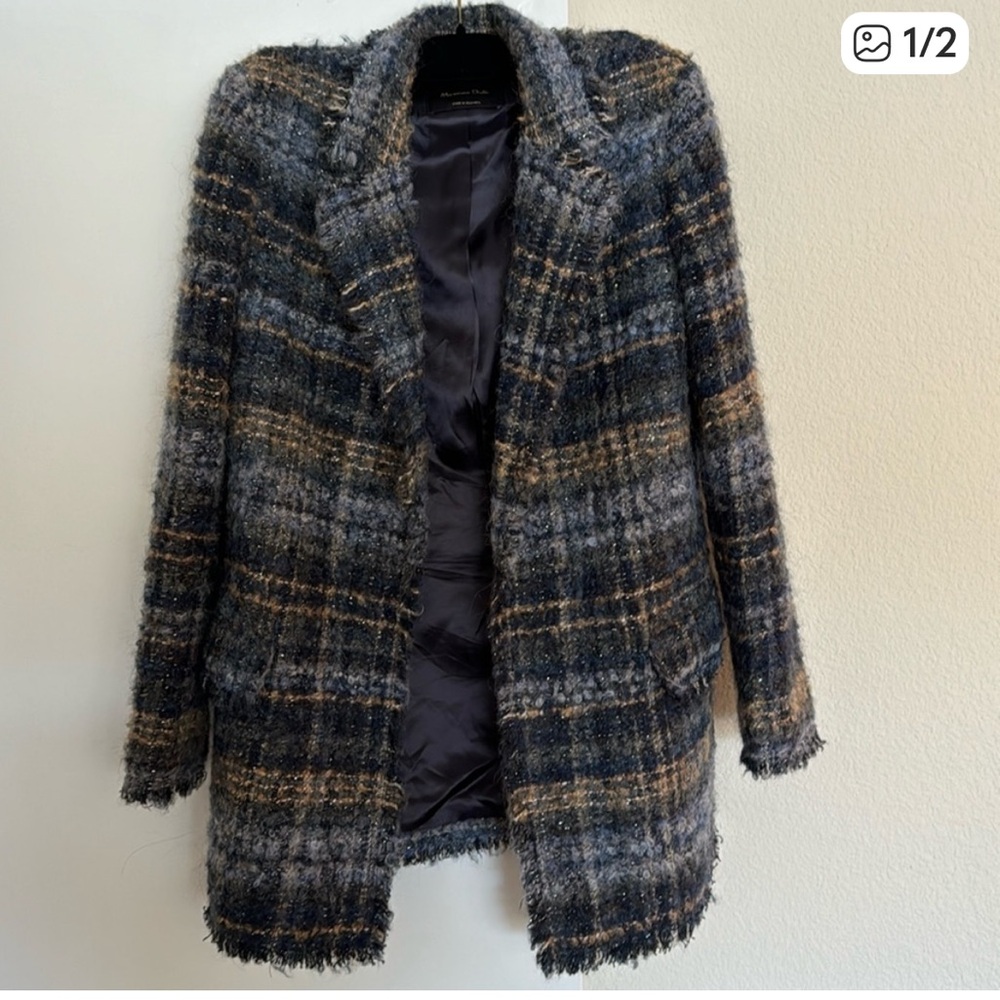 Massimo Dutti Blue and Gray Jacket